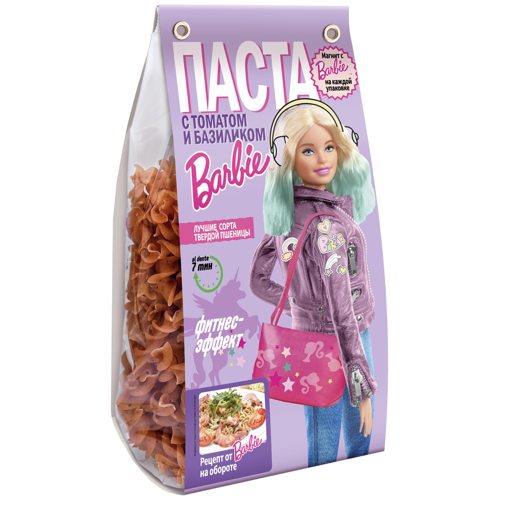 МАКАРОНЫ-ПАСТА С ТОМАТОМ И БАЗИЛИКОМ детские, BARBIE