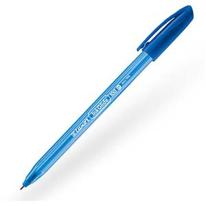 Ручка шариковая Luxor "InkGlide ICY" цвет пасты синий, 0,7мм, трехгран., корпус синий.