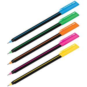 Ручка шариковая Luxor "Stick Soft Touch", синяя, 0,7мм, корпус ассорти