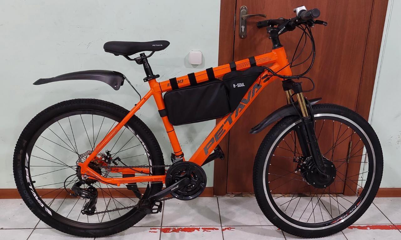 48v 250w (max 350w), аккум. Li-ion 48v 20A/H. Электровел. Рама 19". Колеса 26". Передний привод.