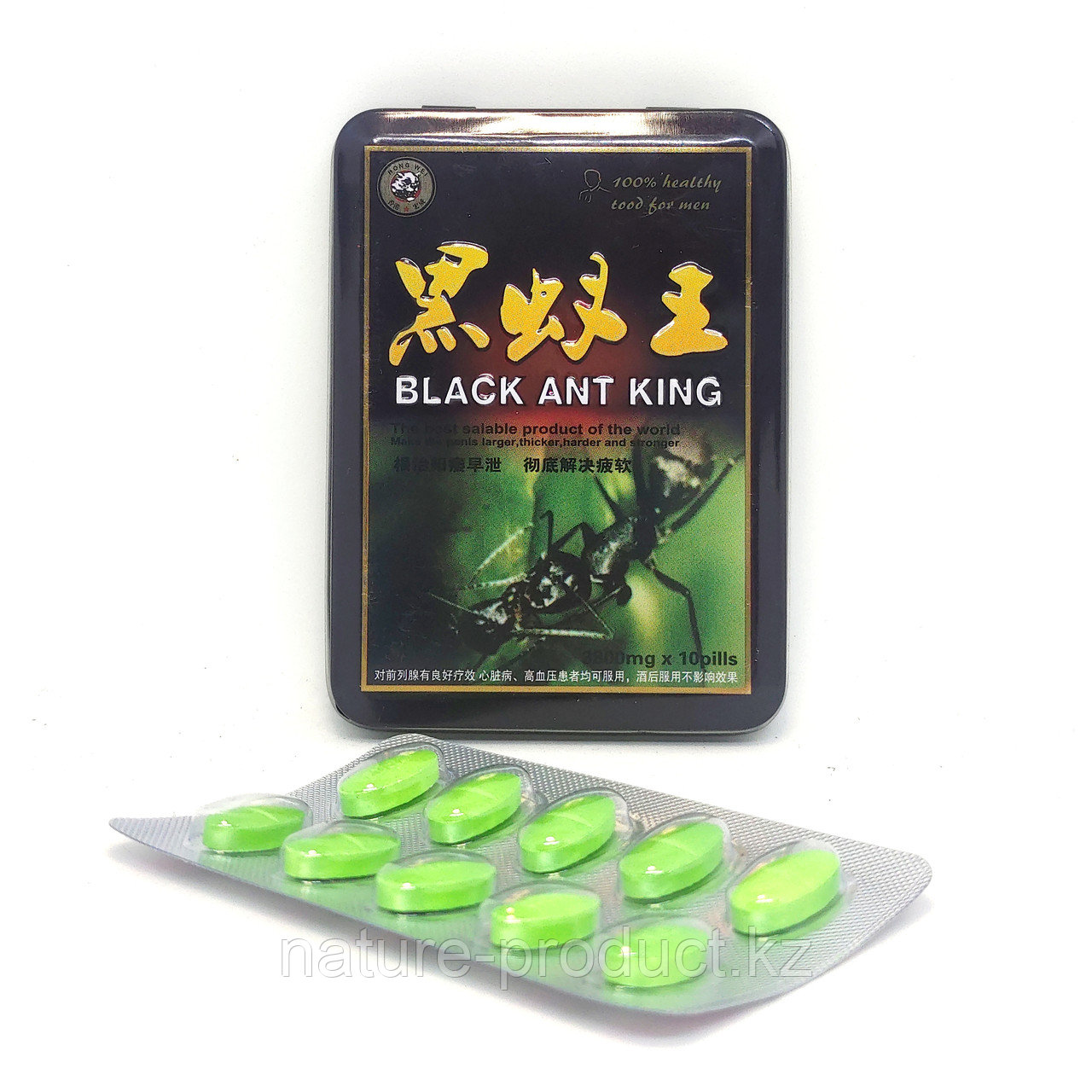 Таблетки для потенции черный муравей 10 шт по 3800 мг