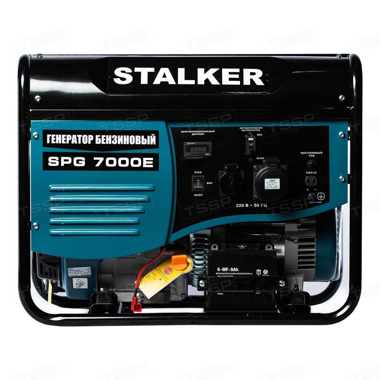 Бензиновый генератор Stalker SPG-7000E / 5кВт / 220В - фото 7 - id-p102536990