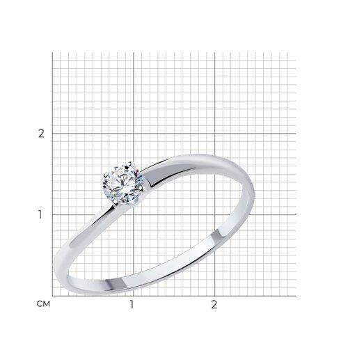 Серебряное кольцо с сваровски и фианитом swarovski SOKOLOV 89010022 - фото 5 - id-p47203031