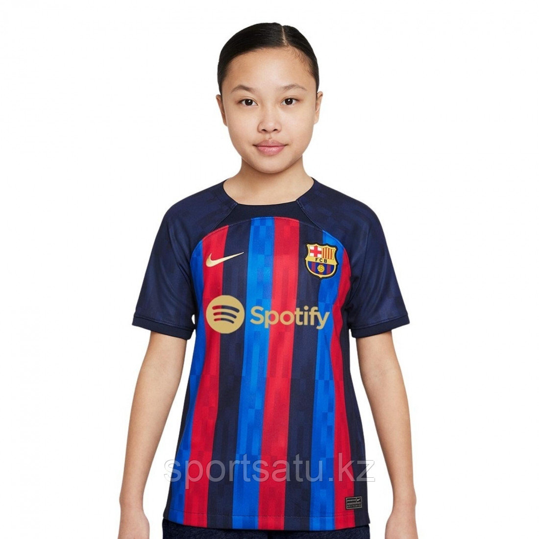 Барселона форма детская сезон 2022/23 домашняя (майка+шорты)