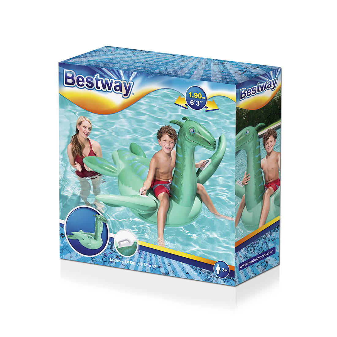 Надувная игрушка Bestway 41128 в форме плезиозавра для плавания - фото 3 - id-p102538103