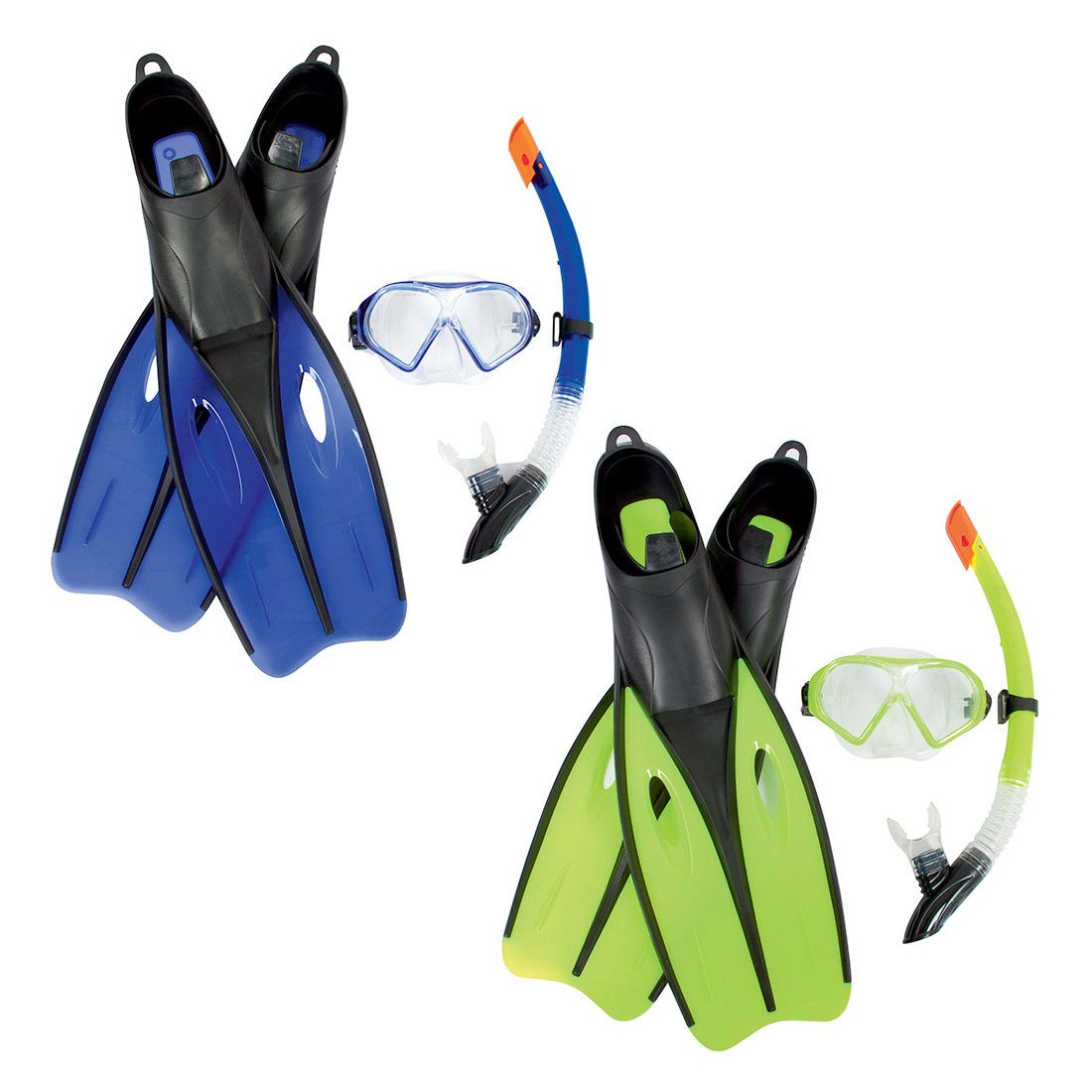 Набор для плавания Bestway 25022 в упаковке: маска, трубка, ласты - фото 1 - id-p102538003