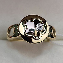 Золотое  кольцо с бриллиантами 0.01Ct VS1/H, EX-Cut, фото 5