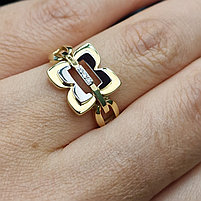 Золотое  кольцо с бриллиантами 0.02Ct VS1/H, EX-Cut, фото 2