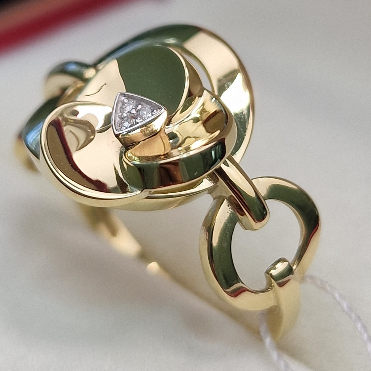 Золотое кольцо с бриллиантами 0.02Ct VS1/H, EX-Cut размер 18,5 - фото 2 - id-p102540639