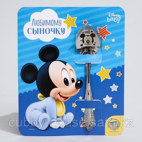 Ложечка детская "Наш сыночек", Микки Маус, 3,2х14 см. 6768666, фото 2