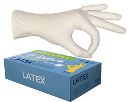 Перчатки mediOk® смотровые ЛАТЕКСНЫЕ нестерильные неопудренные текстурированные, 50 пар/уп, размер S M L