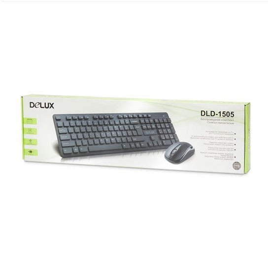 Delux DLD-1505OGB Комплект беспроводной Клавиатура + Мышь проводные USB - фото 3 - id-p102556605
