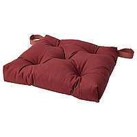 Подушка на стул МАЛИНДА, темно коричнево-красная