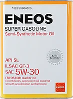 ENEOS SUPER GASOLINE Semi-Synthetic 5W-30, 4л