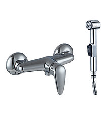 LM3318C Прамэн Смеситель настенный с гигиеническим душем, хром (к/к 6)