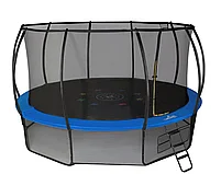 Батут Mzone 14FT диаметром 4,27 метра с защитной сетью и лестницей, фото 3