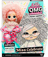Кукла ЛОЛ ОМГ LOL Surprise Present Surprise OMG Miss Celebrate Fashion Doll, фото 6
