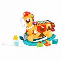 HAUNGER Игрушка развивающая Сортер Лошадка-ксилофон 30*10*24 см Оранжевый (в кор.24 шт.), фото 3