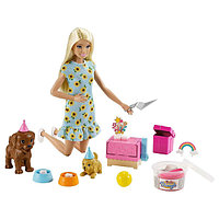 Игровой набор "Barbie и щенки" кукла Барби с питомцами и аксессуарами для щенков