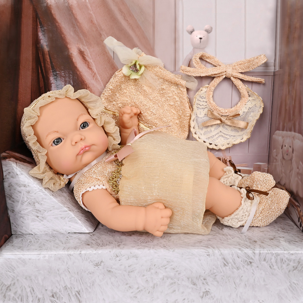 Игровой набор PITUSO Пупс в чепчике с аксессуарами Бежевый