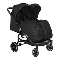 Коляска для двойни Pituso Duocity колеса Eva Black, фото 4