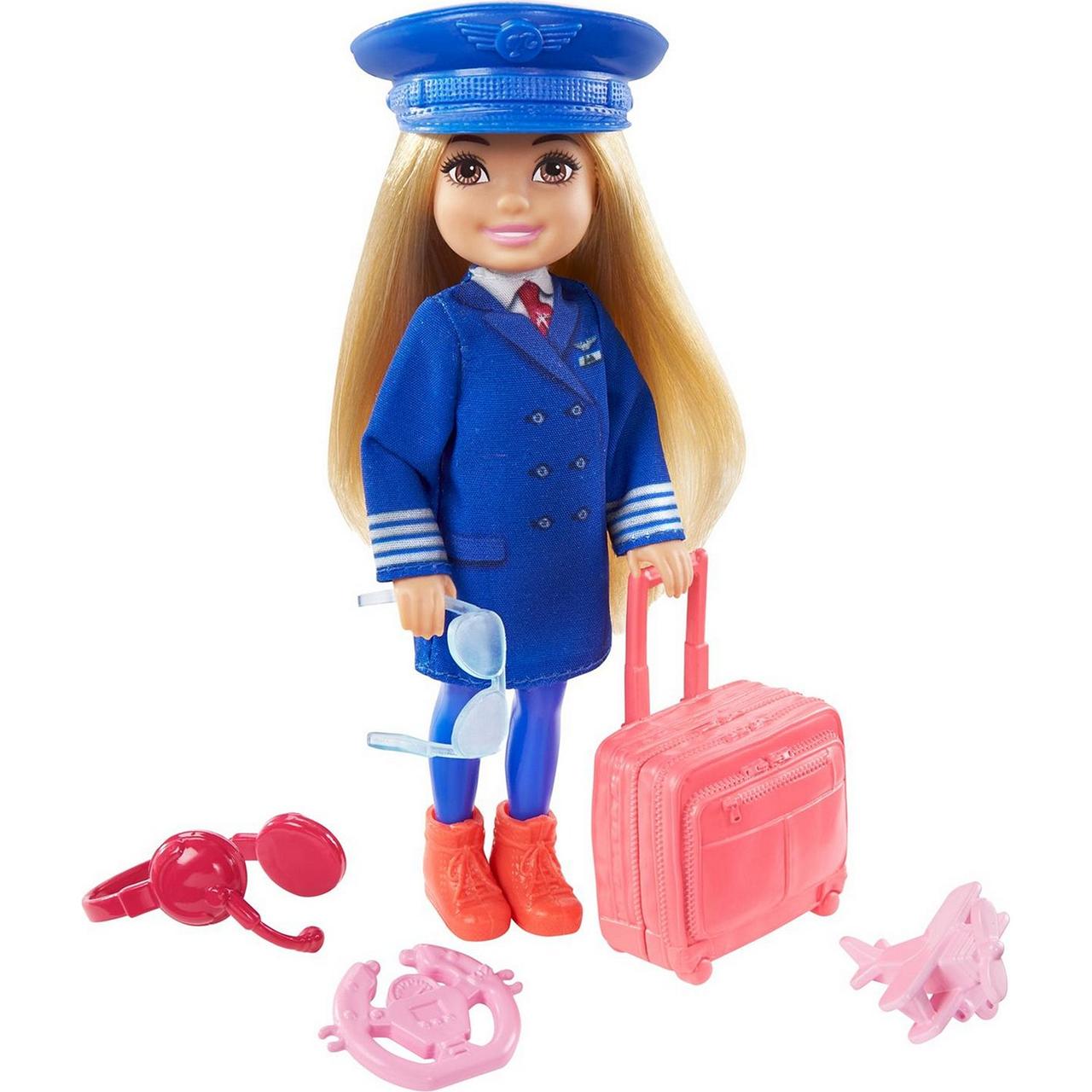 Набор Barbie Карьера Челси Пилот кукла + аксессуары