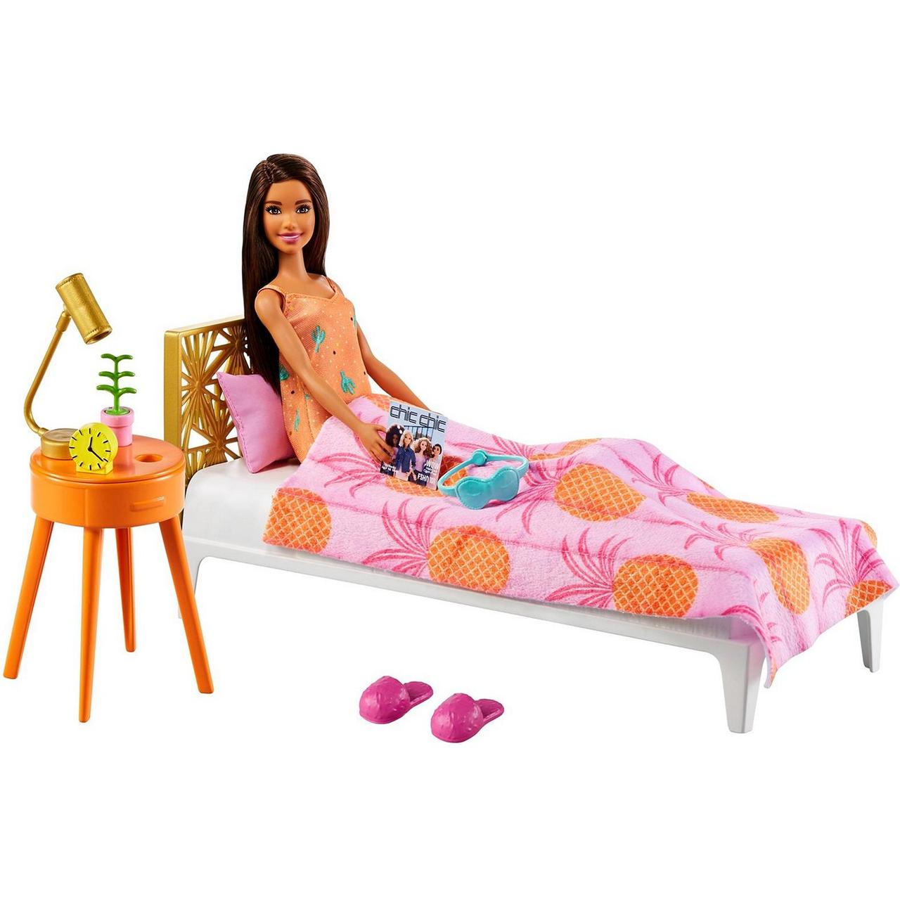Кукла Barbie В спальне с аксессуарами GRG86