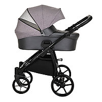 Коляска 2 в 1 Tutis Novo Reflective Кожа Antracite Metalic/Grey Reflective Print, фото 3