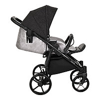 Коляска 2 в 1 Tutis Novo Reflective Кожа Pearl Metalic/Black Reflective Print, фото 6