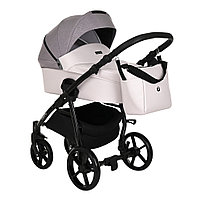 Коляска 2 в 1 Tutis Novo Reflective Кожа Pearl Metalic/Grey Reflective Print, фото 4