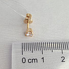 Серьга одиночная из золочёного серебра с фианитами SOKOLOV 93170009 позолота, фото 3
