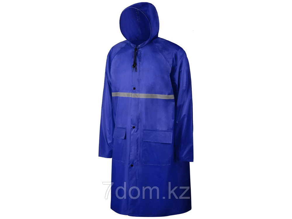Длинный дождевик Lanai из полиэстера со светоотражающей тесьмой, кл.синий, фото 1