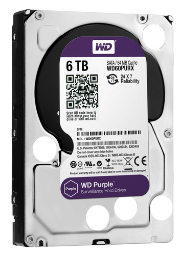 Жесткий диск HDD 6000 Gb WD (WD60PURX-78) SATA 3.0