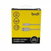 Кабель USB AM - USB Type C, Budi M8J180T, 1 м, серебристый