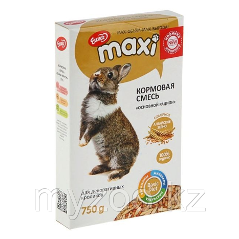 Кормовая смесь «Ешка MAXI» для декоративных кроликов, основной рацион, 750 гр