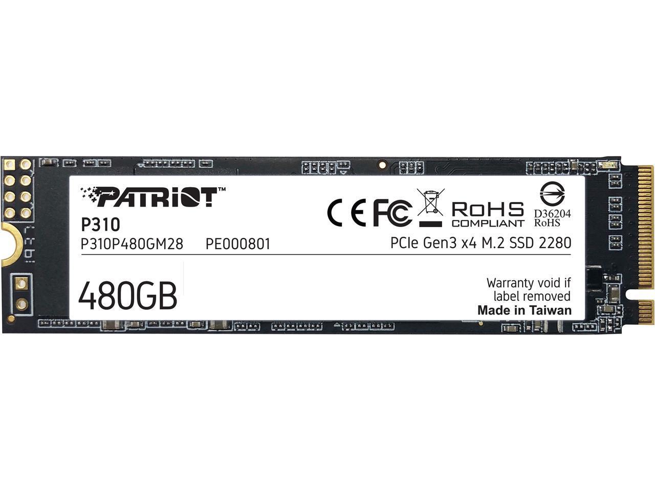 Накопитель SSD M.2 NVME Patriot 480GB P310 P310P480GM2