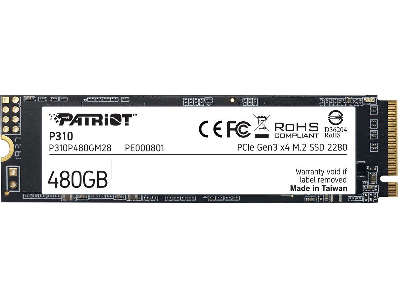 Накопитель SSD M.2 NVME Patriot  480GB P310 P310P480GM2