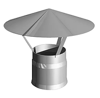 Круглый зонт воздуховода D= 50 - 1600 мм, Стенка: 0.5 - 0.9 мм, Материал: нержавеющая сталь...