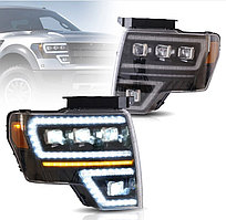 Передние фары на Ford F-150 2008-14 тюнинг VLAND вариант 2