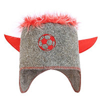 Шапка банная "Шлем викинга", выш. "Мяч", войлок