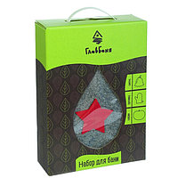 Набор банный "ЗВЕЗДА" (шапка, рукавица, коврик)