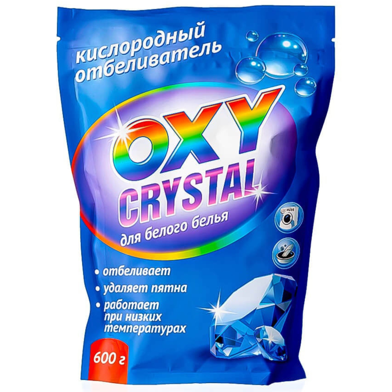 Кислородный отбеливатель Oxy Crystal для белого белья, 600гр