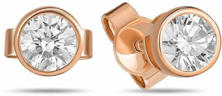 Серьги  Пусеты ЛУКАС E01-Z-59480-Z 1.70 г золото, фианит