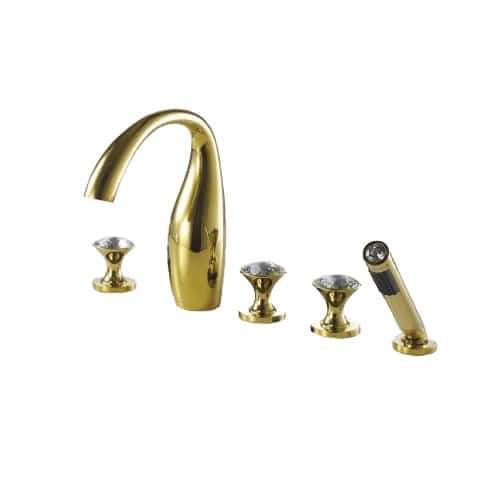 F54287G BRAVAT POLAR CRYSTAL Swarovski Смеситель для ванны, золото