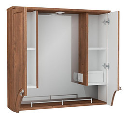 Шкаф зеркальный Пиллау 80, темный янтарь