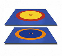 Ковер борцовский трехцветный 10х10м соревновательный, маты НПЭ толщина 5 см., фото 1