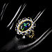 Роскошное кольцо с натуральным черным Опалом 17 мм, фото 2