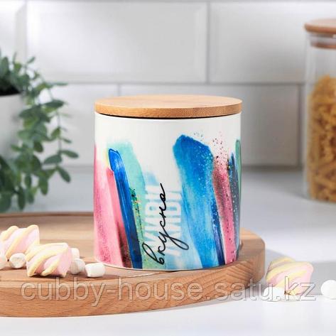 Банка для хранения «Живи вкусно», 600 мл, фото 2