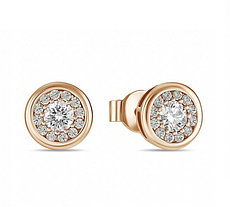Серьги ЛУКАС E01-Z-59589-Z 0.95 г золото, фианит