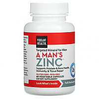 БАД Цинк, 30 мг (60 капсул) A Man's Zinc, Vibrant Health